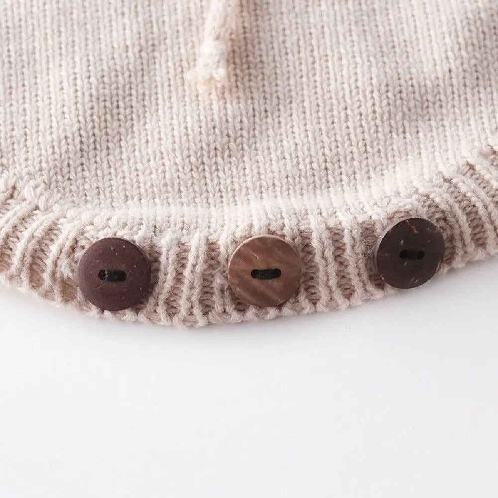 Lovely Heart Infant Baby Girl Knitted Clothes Love Romper Jumpsuit Bodysuit Outfit Autumn Winter wool knitted sweater bodysuits