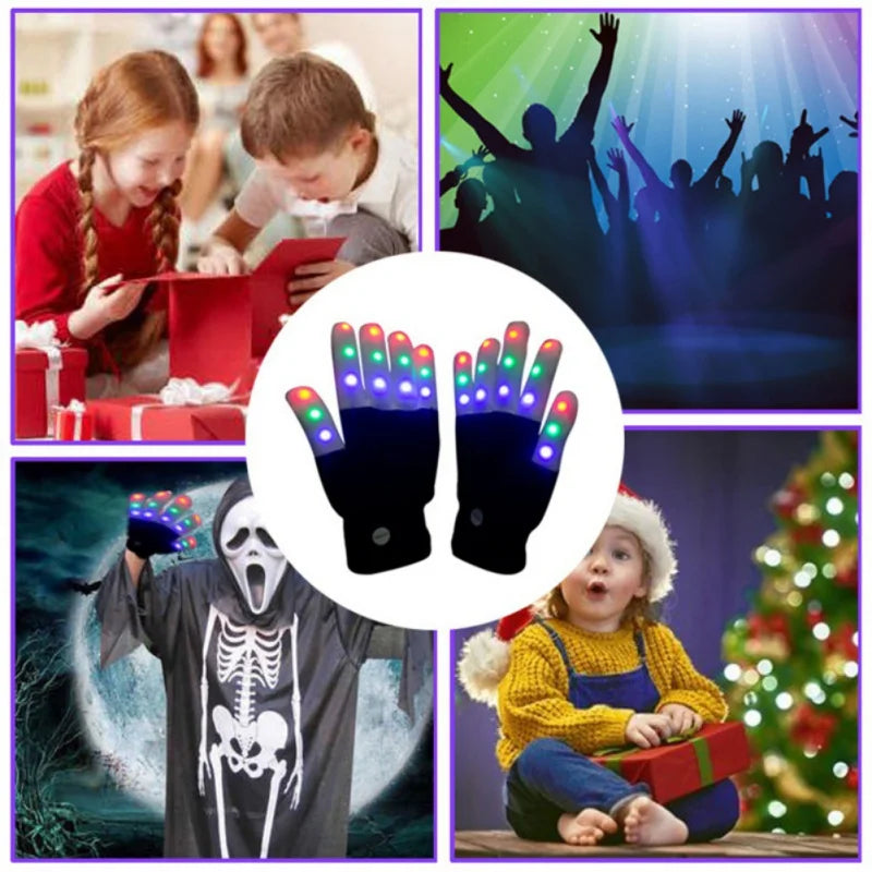 Fun LED Halloween Gloves for Kids