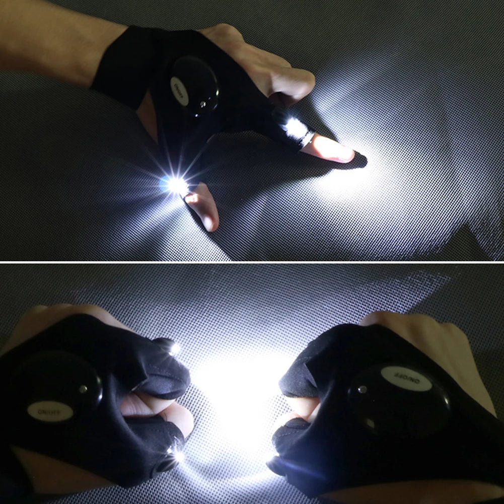 Flashlight Gloves - Hands-Free Lighting