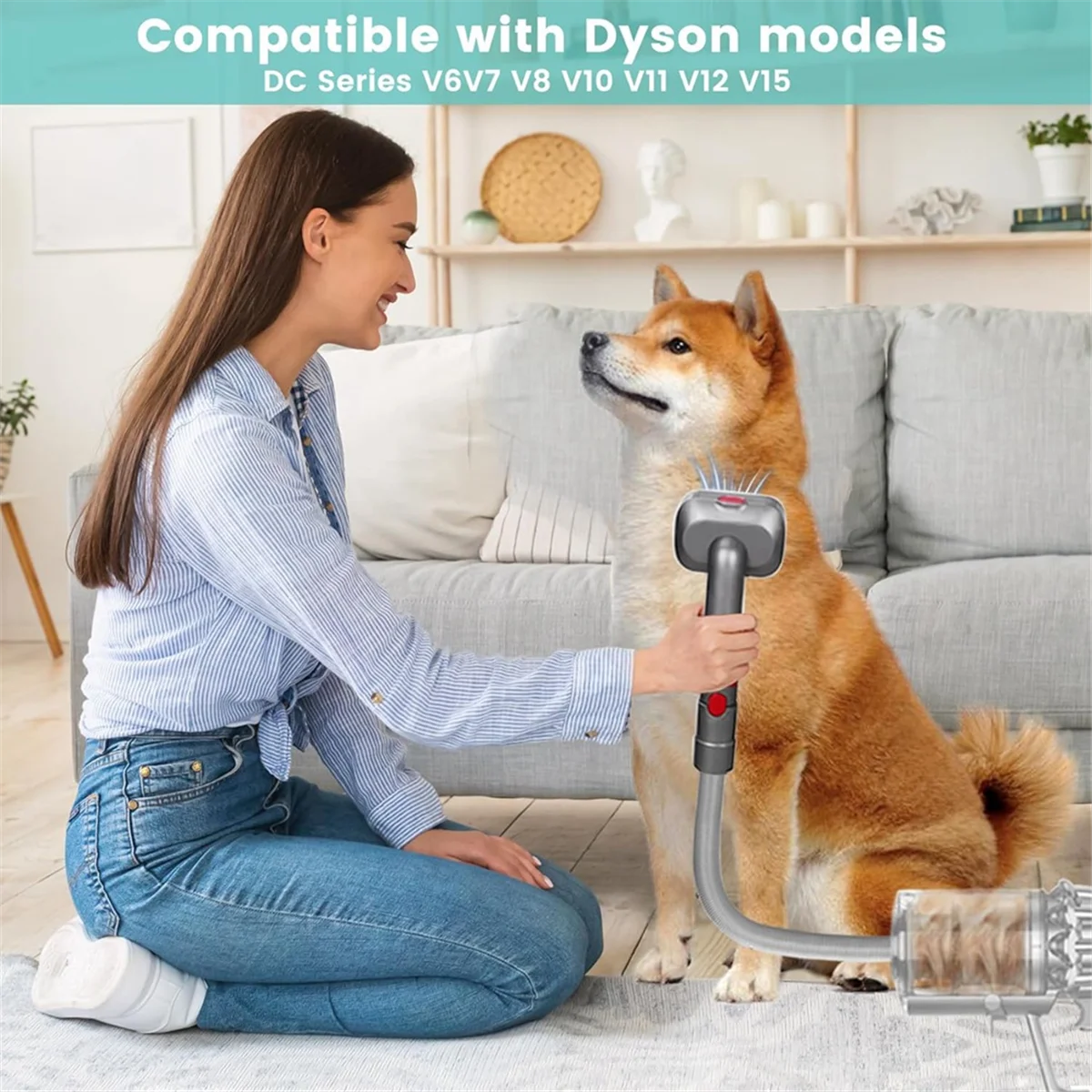 Dyson-Compatible Dog Grooming Kit