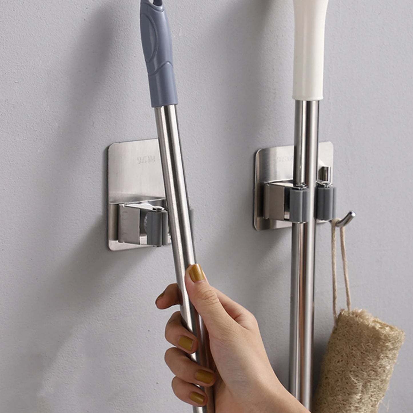 Wall-Mounted Broom Holders - Strong & Reliable