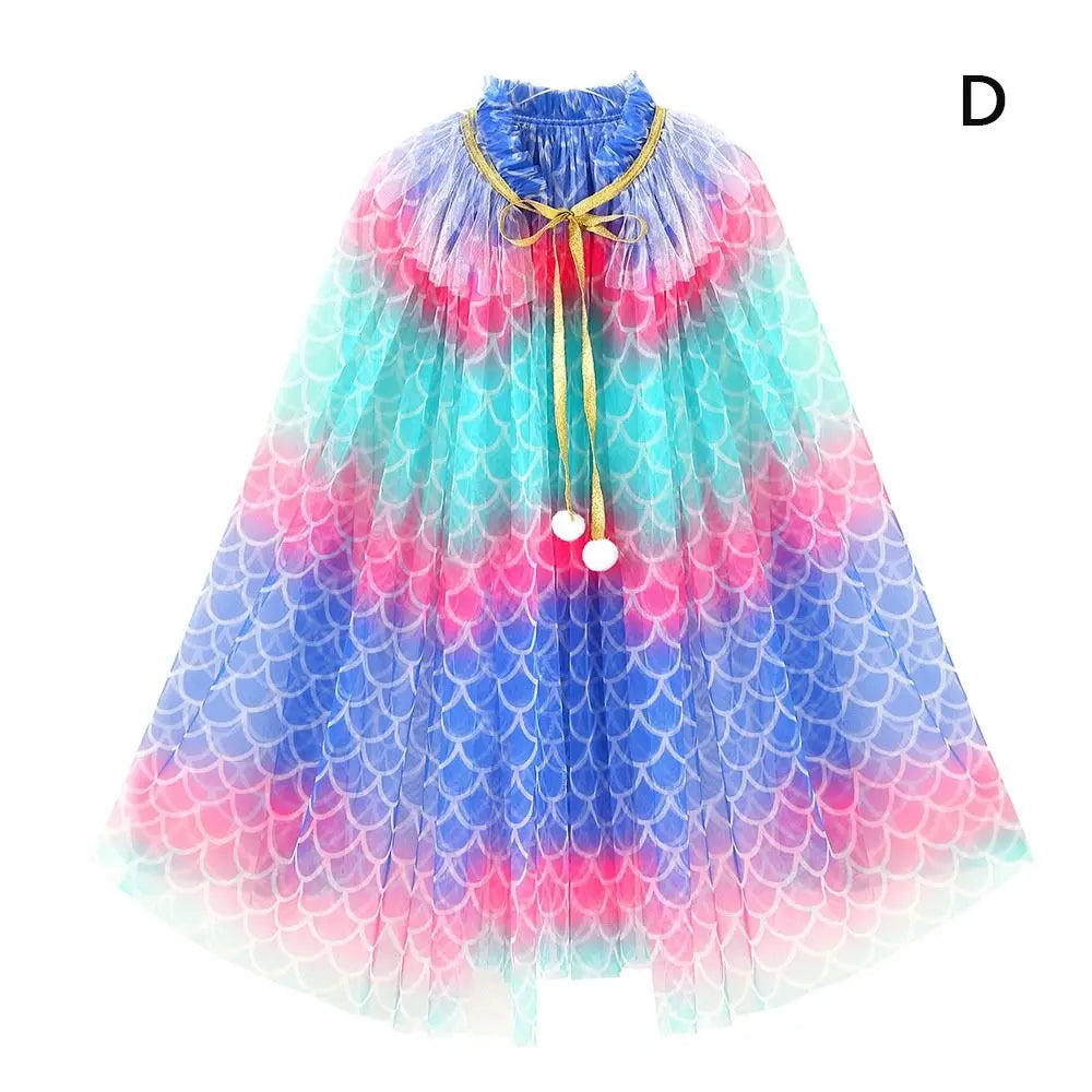 Girls' Rainbow Cloak Costume