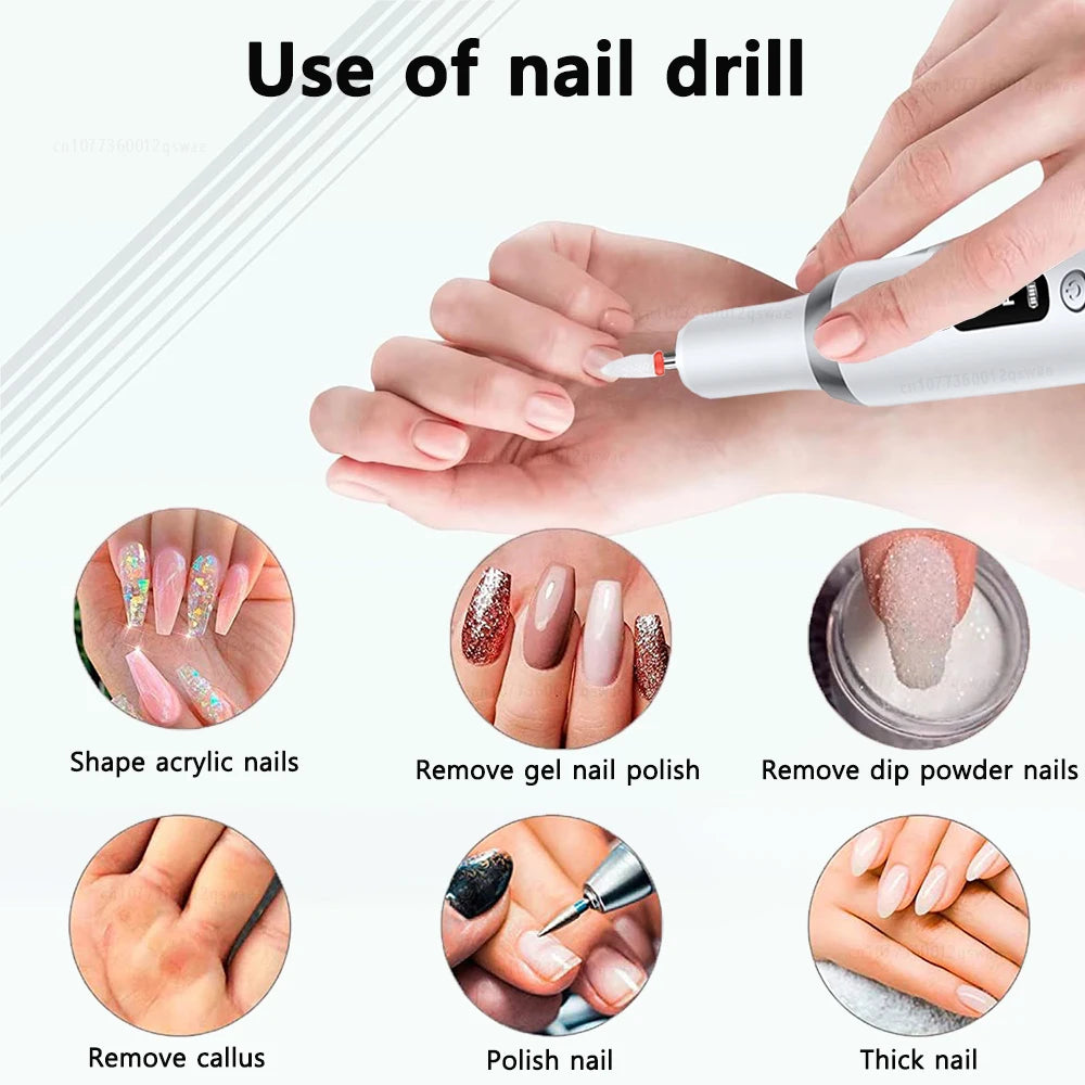 Mini Cordless Electric Nail Drill