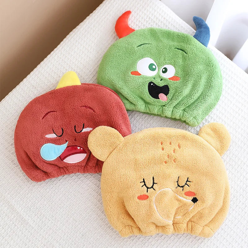 Kids' Cartoon Hair Towel Cap