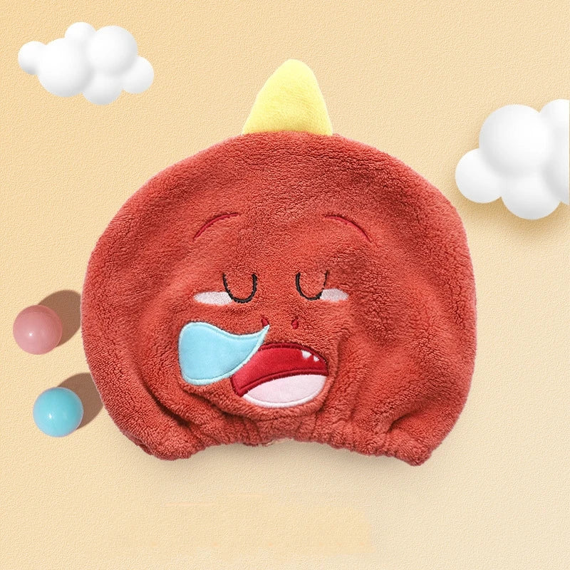 Kids' Cartoon Hair Towel Cap