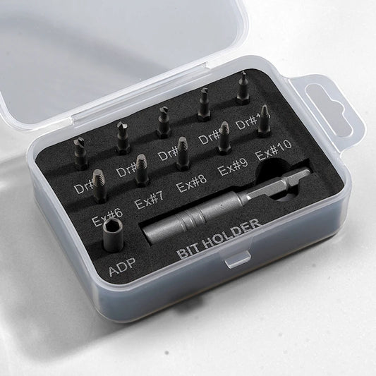 Damaged Screw Extractor Set - 12 Pieces