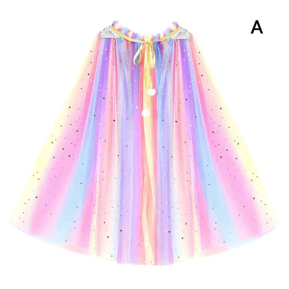 Girls' Rainbow Cloak Costume