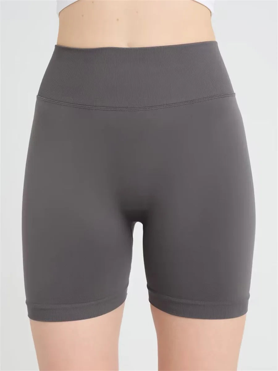 High-Waisted Yoga Shorts - Tummy Control Activewear