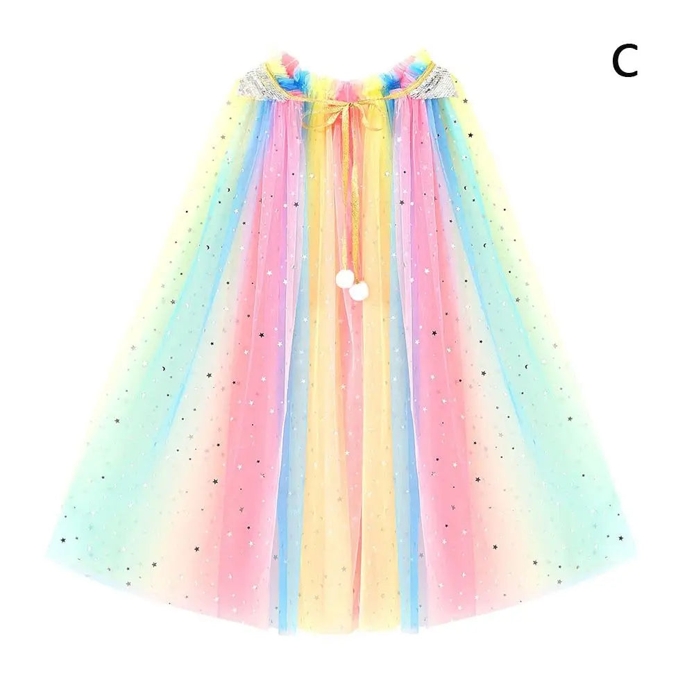 Girls' Rainbow Cloak Costume