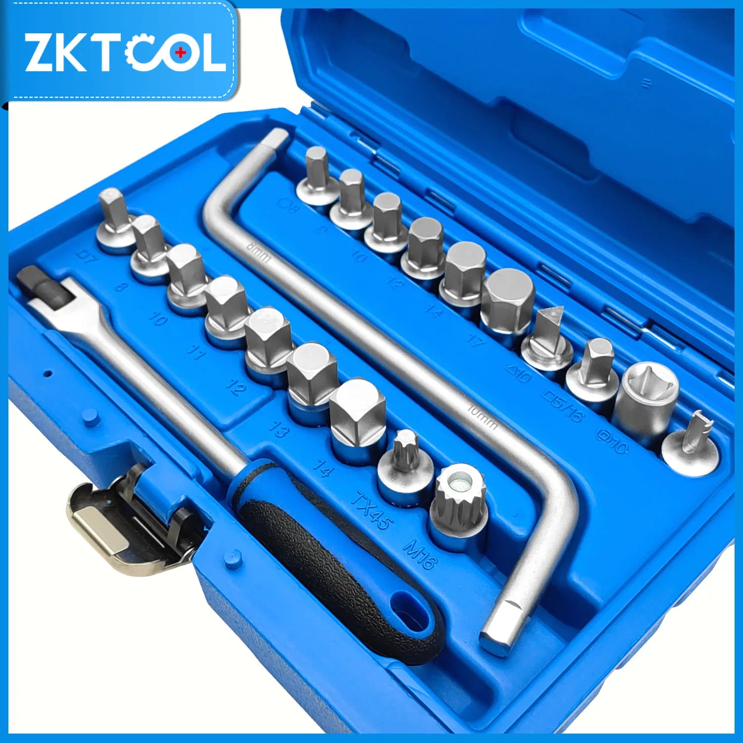 Universal Oil Drain Plug Socket Set - 21 Pieces