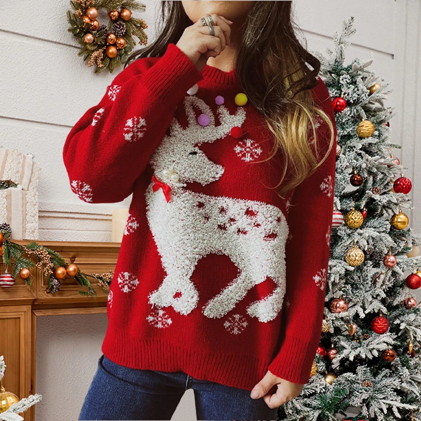 Women's Jacquard Christmas Sweater