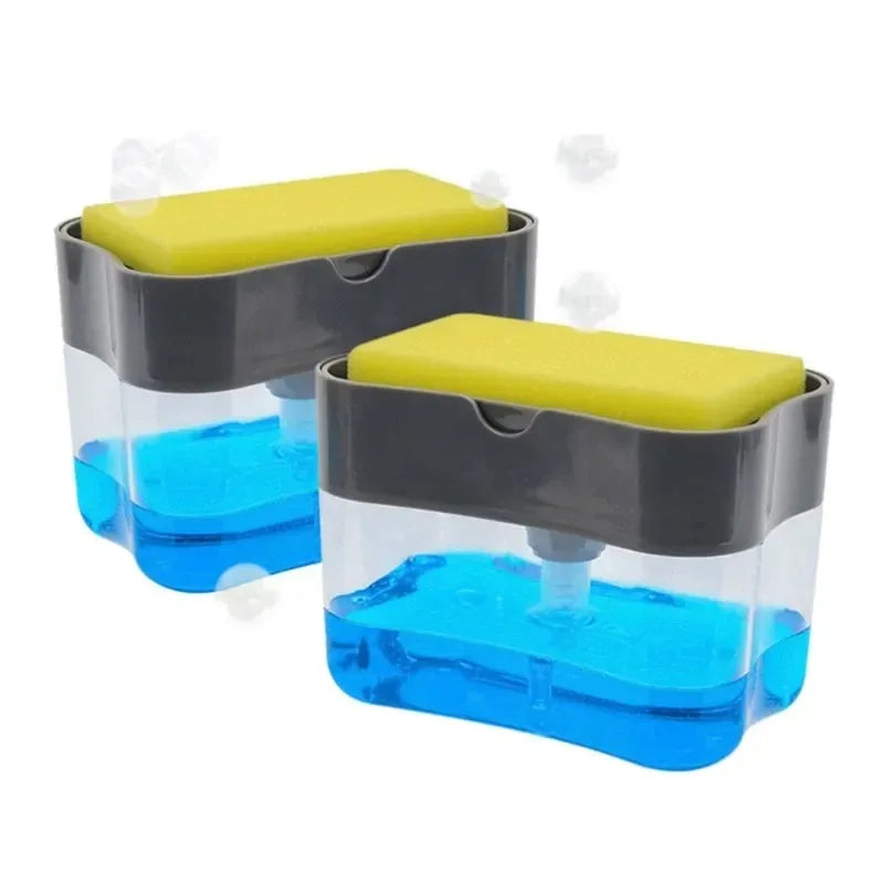 Soap Dispenser with Sponge Caddy - Space-Saving Design