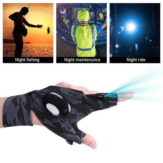 Flashlight Gloves - Hands-Free Lighting