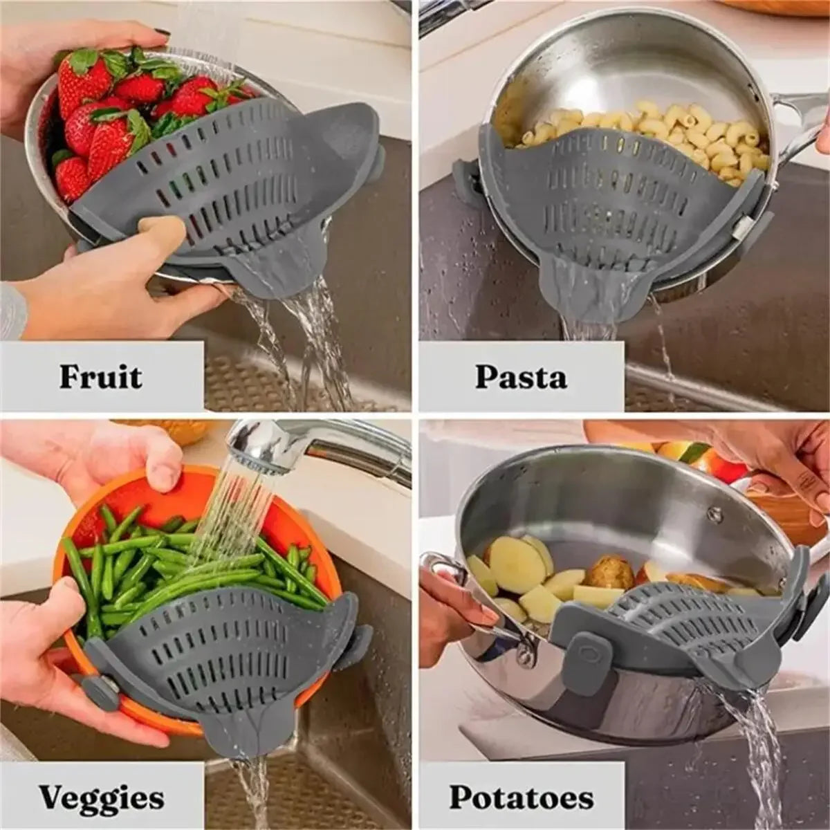 Adjustable Silicone Pasta Strainer