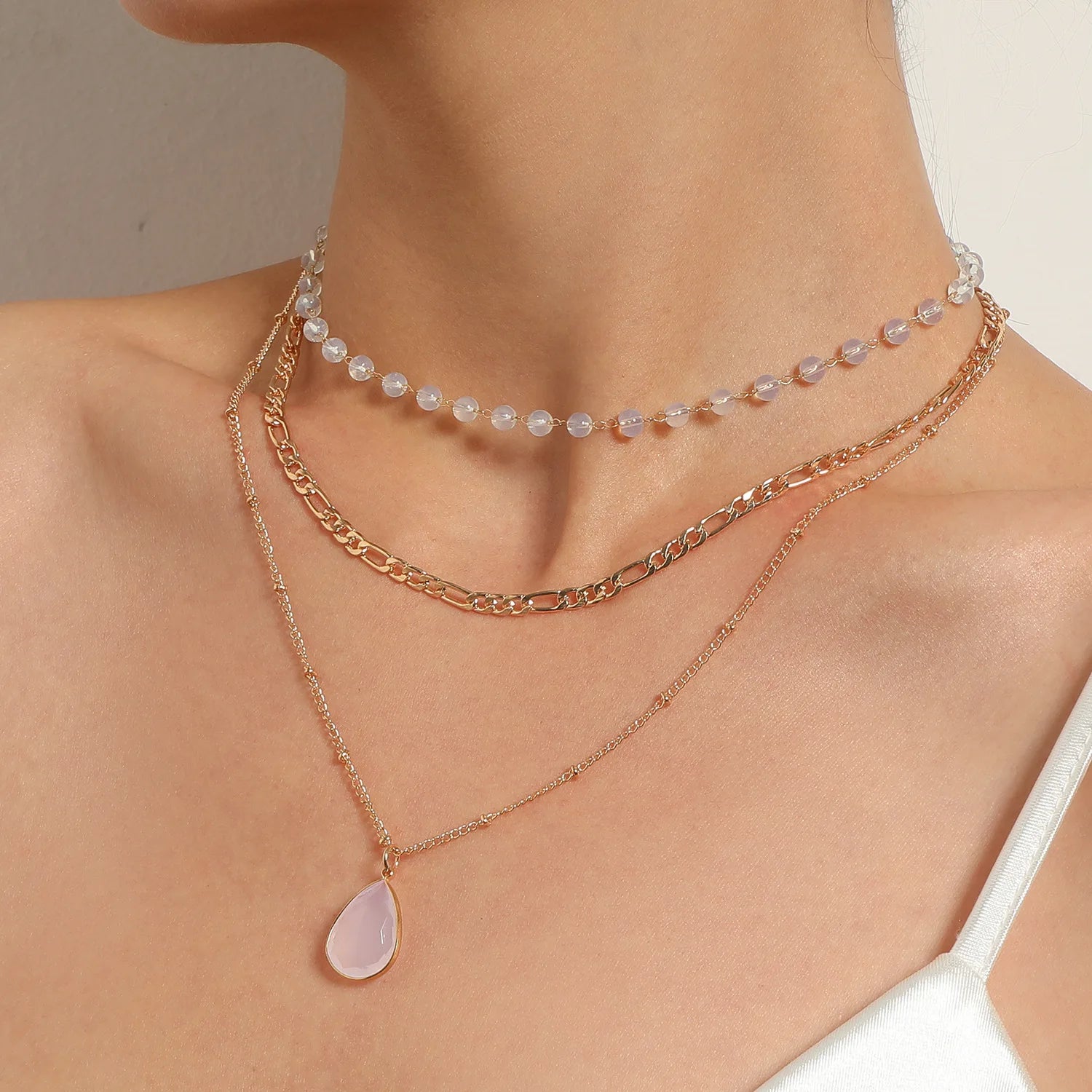 Multi-Layer Hearts Choker Necklace