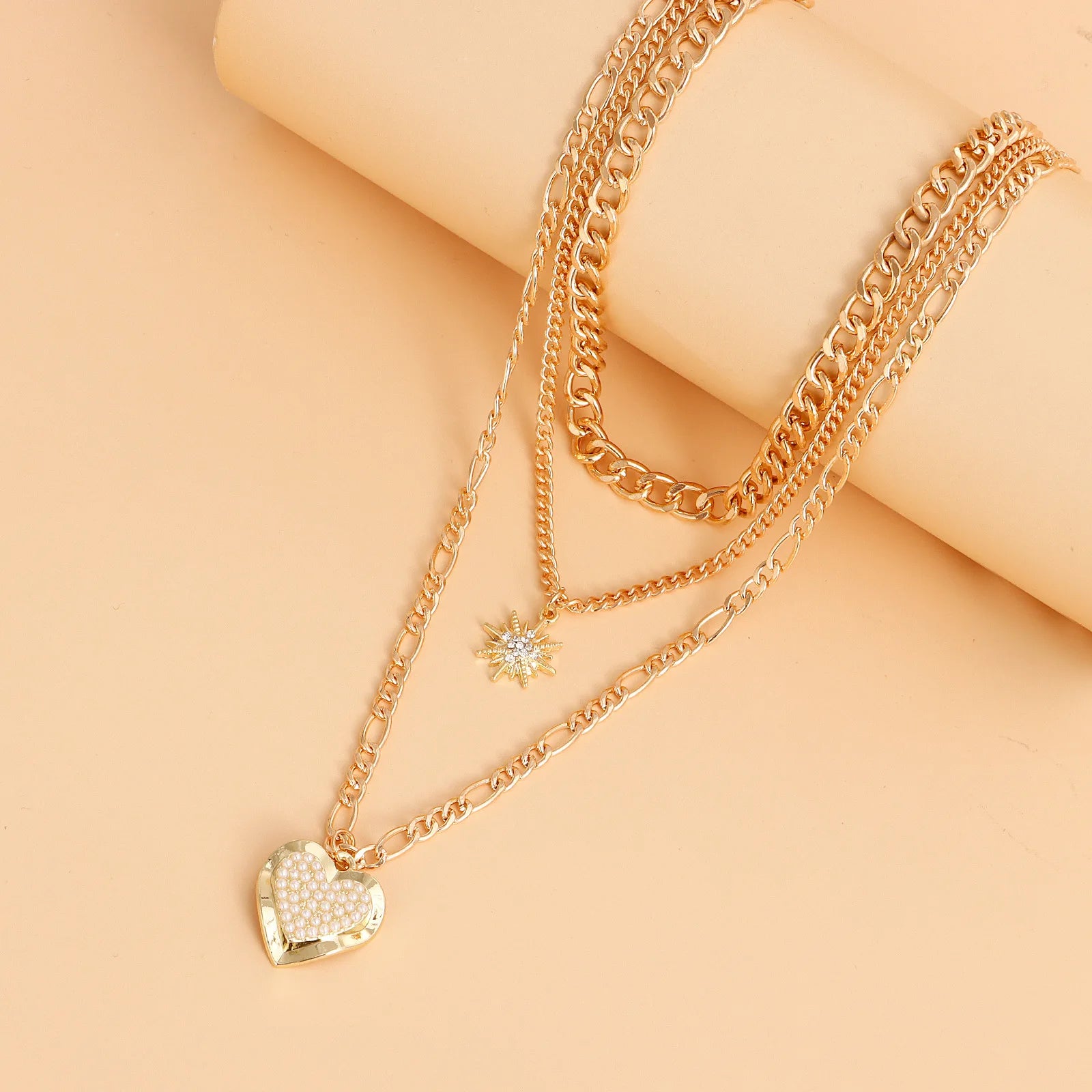 Multi-Layer Hearts Choker Necklace