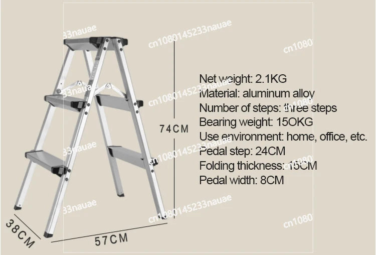 Aluminum Folding Ladder - Durable Design