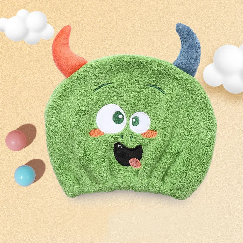 Kids' Cartoon Hair Towel Cap