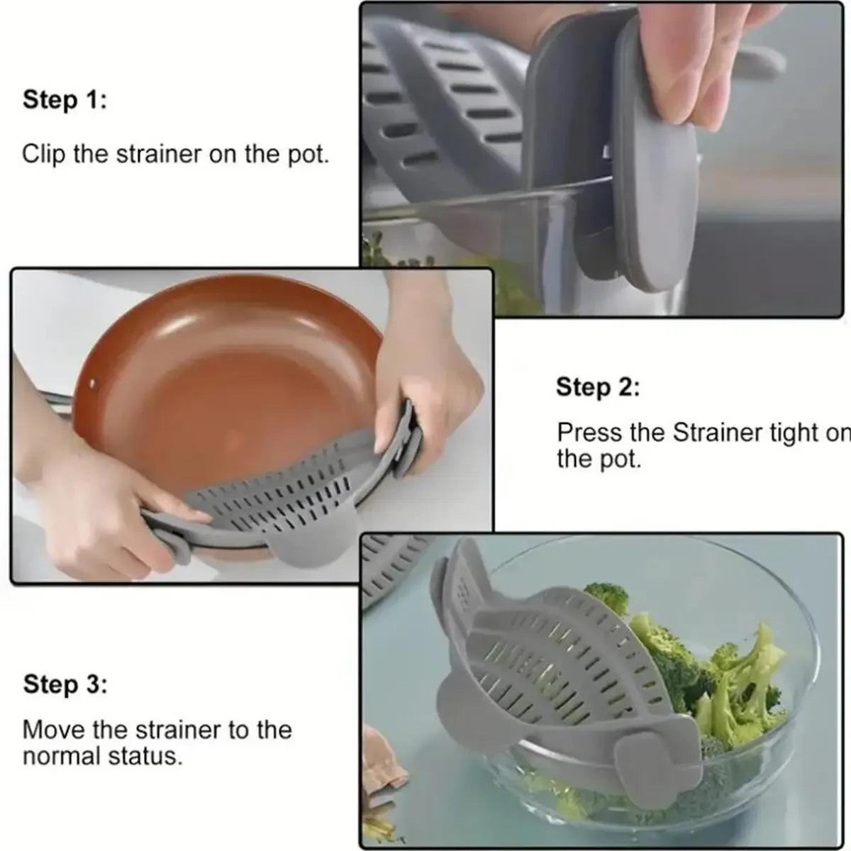 Adjustable Silicone Pasta Strainer