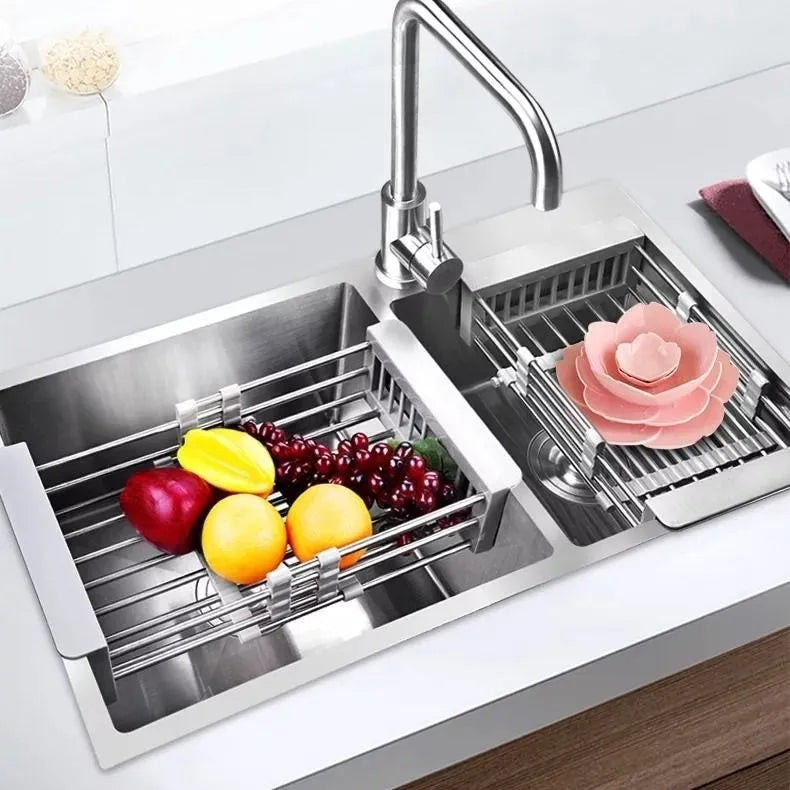 Telescopic Stainless Steel Dish Drying Rack