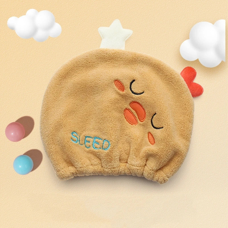 Kids' Cartoon Hair Towel Cap