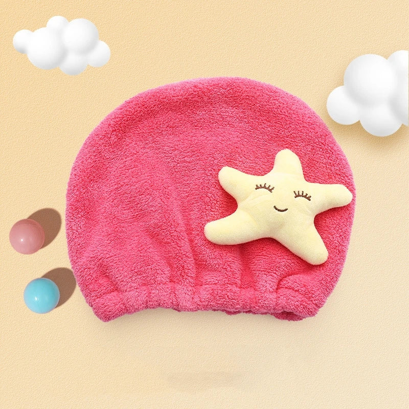 Kids' Cartoon Hair Towel Cap