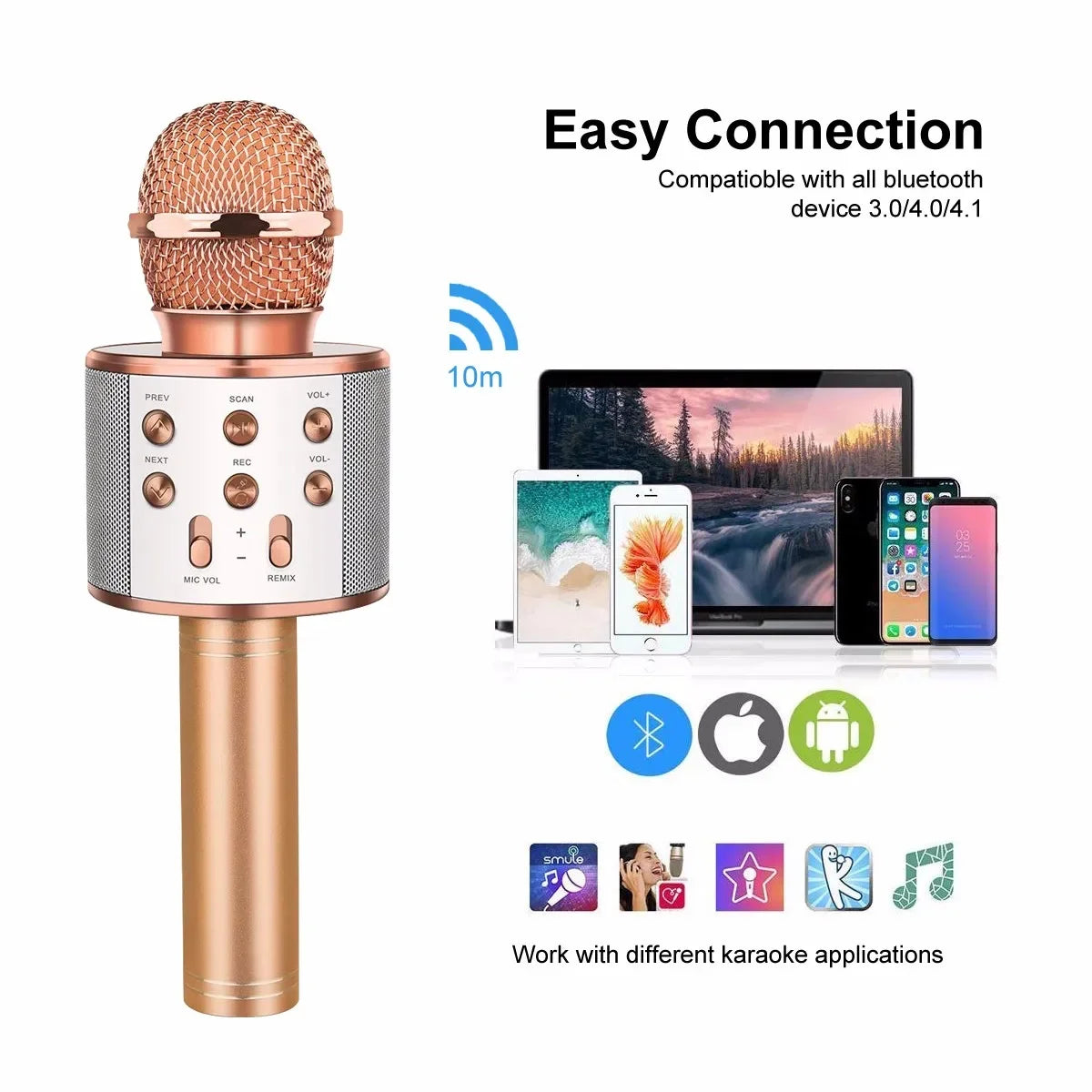 Wireless Bluetooth Karaoke Microphone