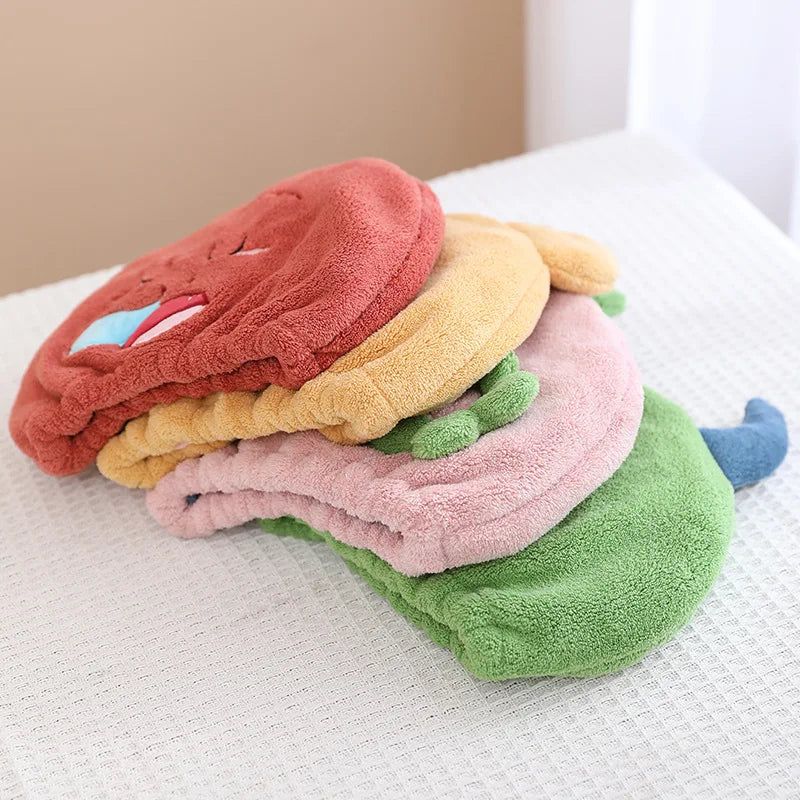 Kids' Cartoon Hair Towel Cap