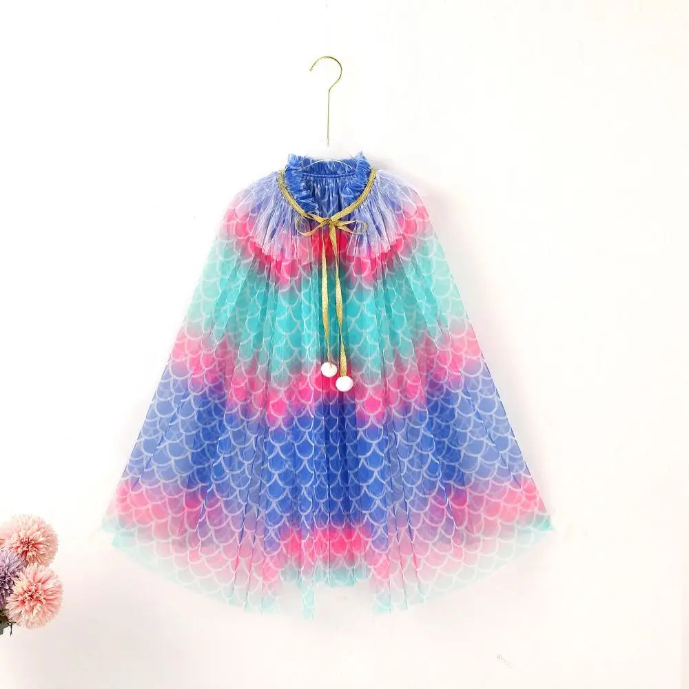 Girls' Rainbow Cloak Costume