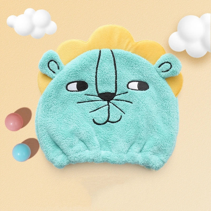 Kids' Cartoon Hair Towel Cap