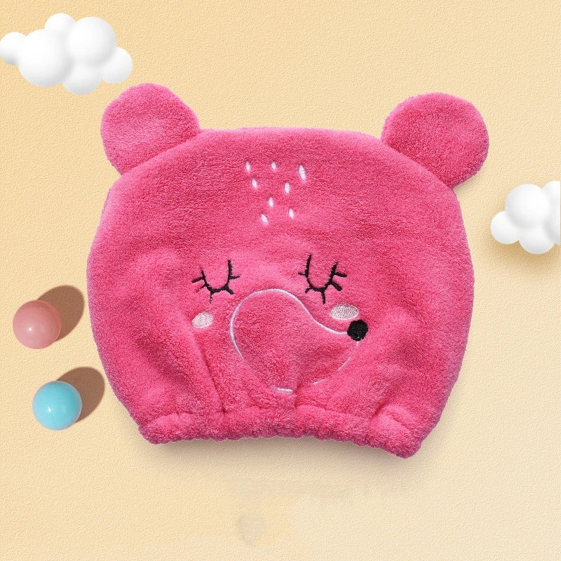 Kids' Cartoon Hair Towel Cap