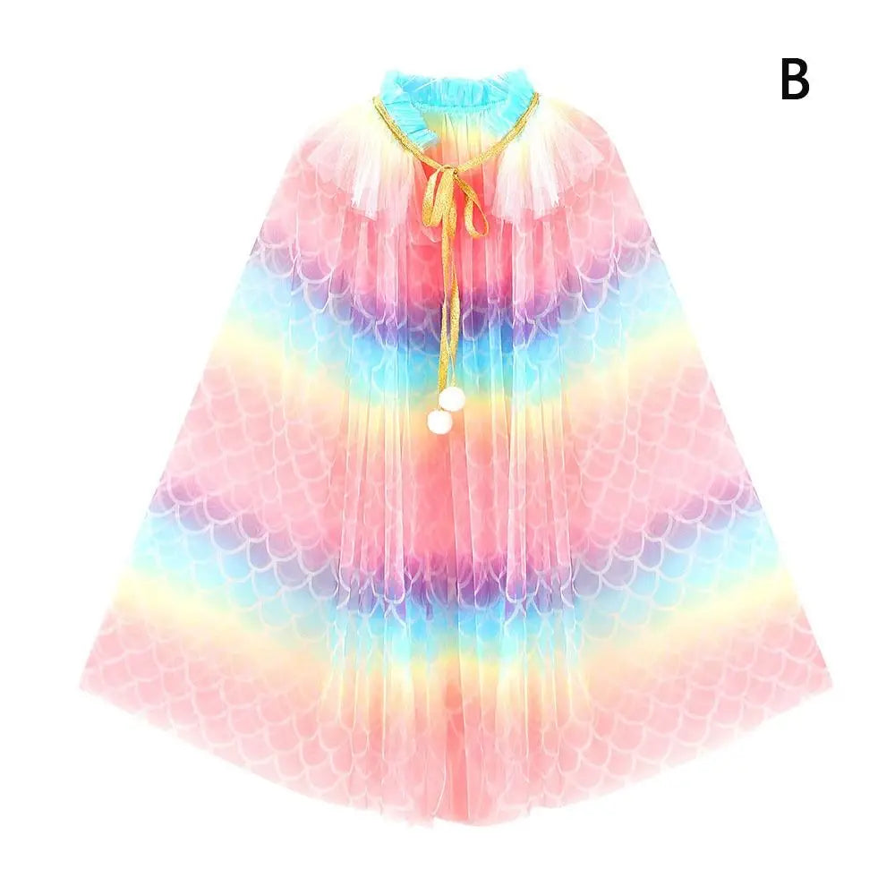 Girls' Rainbow Cloak Costume