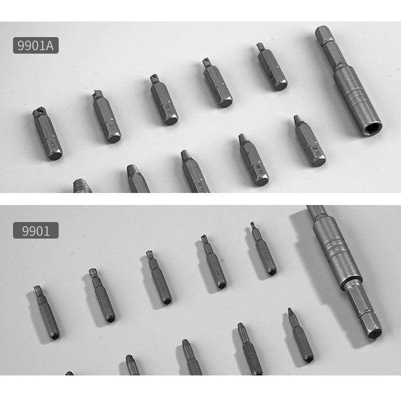 Damaged Screw Extractor Set - 12 Pieces