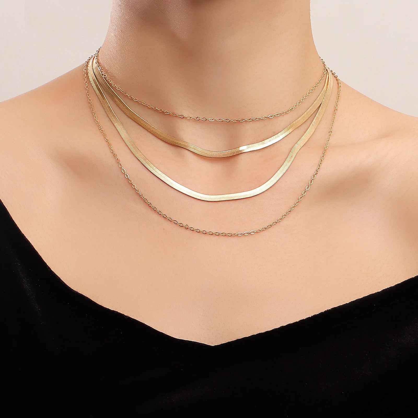 Multi-Layer Hearts Choker Necklace