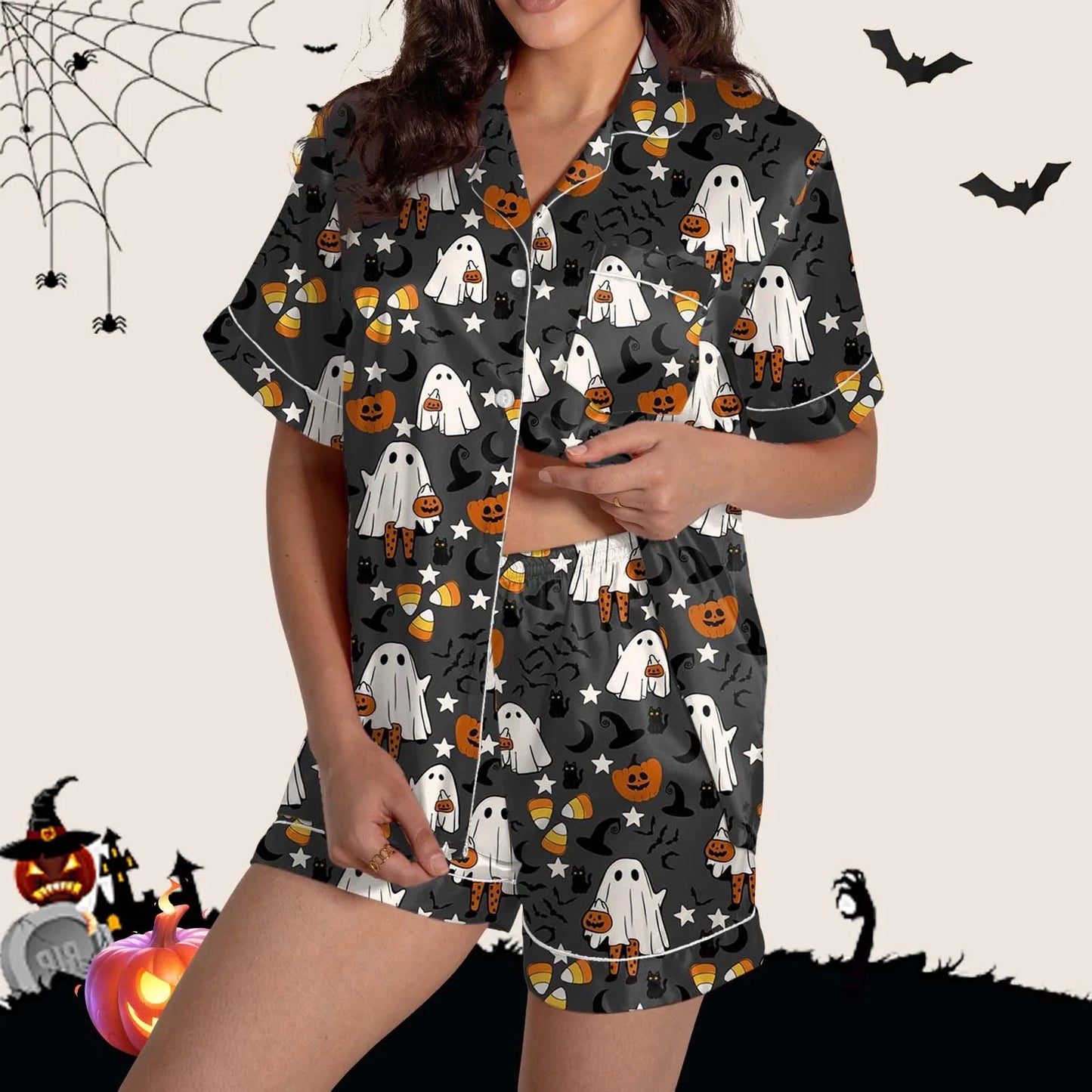 Halloween Silk Pajama Set