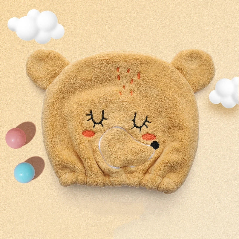 Kids' Cartoon Hair Towel Cap