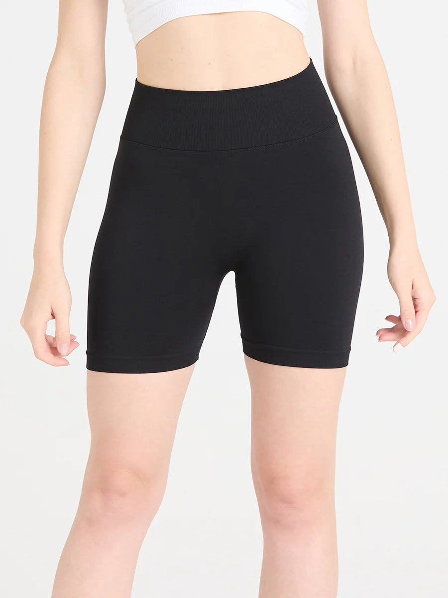 High-Waisted Yoga Shorts - Tummy Control Activewear