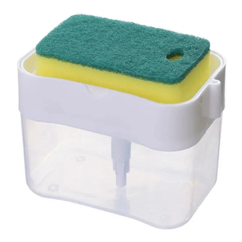 Soap Dispenser with Sponge Caddy - Space-Saving Design