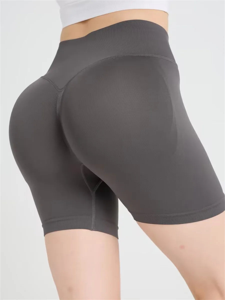 High-Waisted Yoga Shorts - Tummy Control Activewear