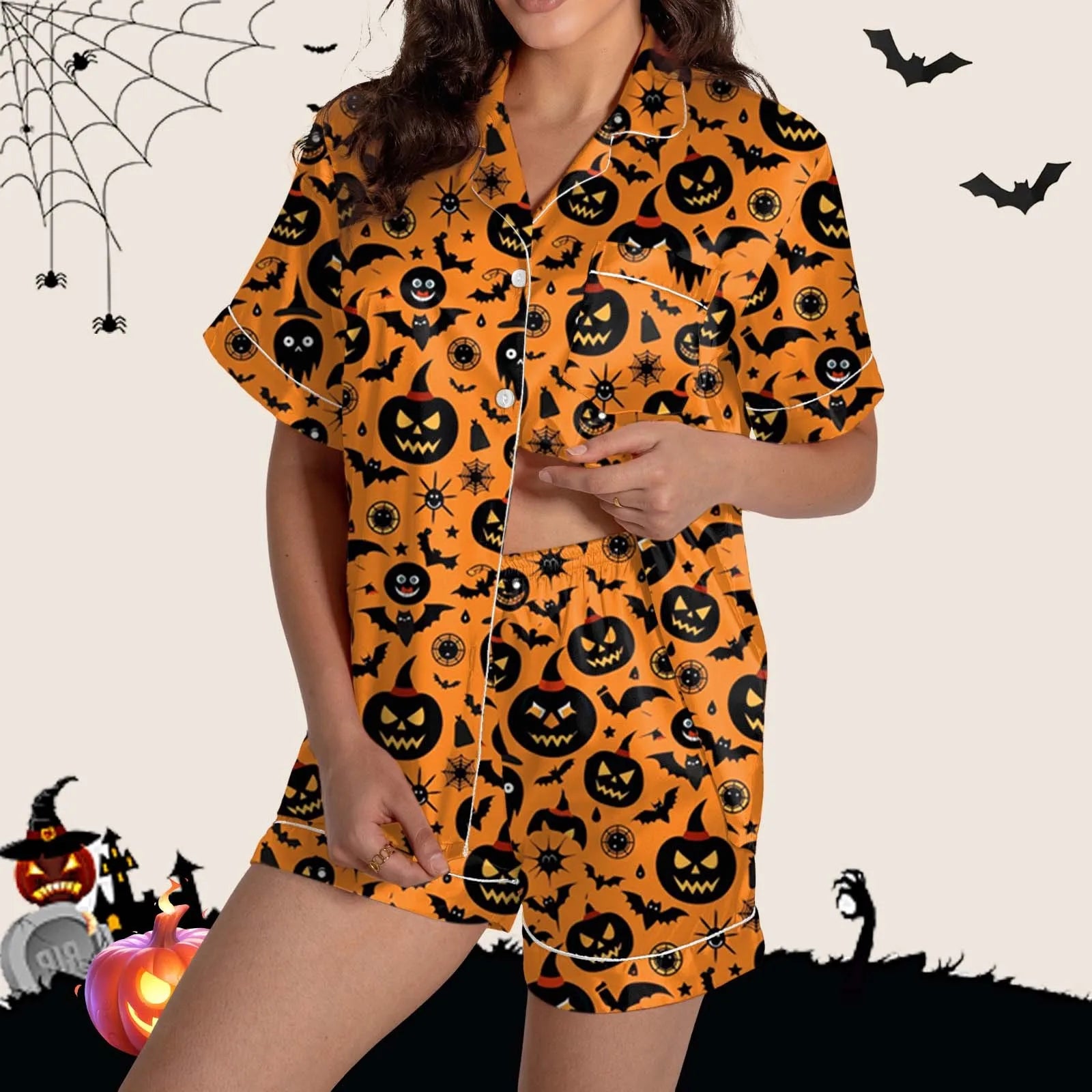 Halloween Silk Pajama Set