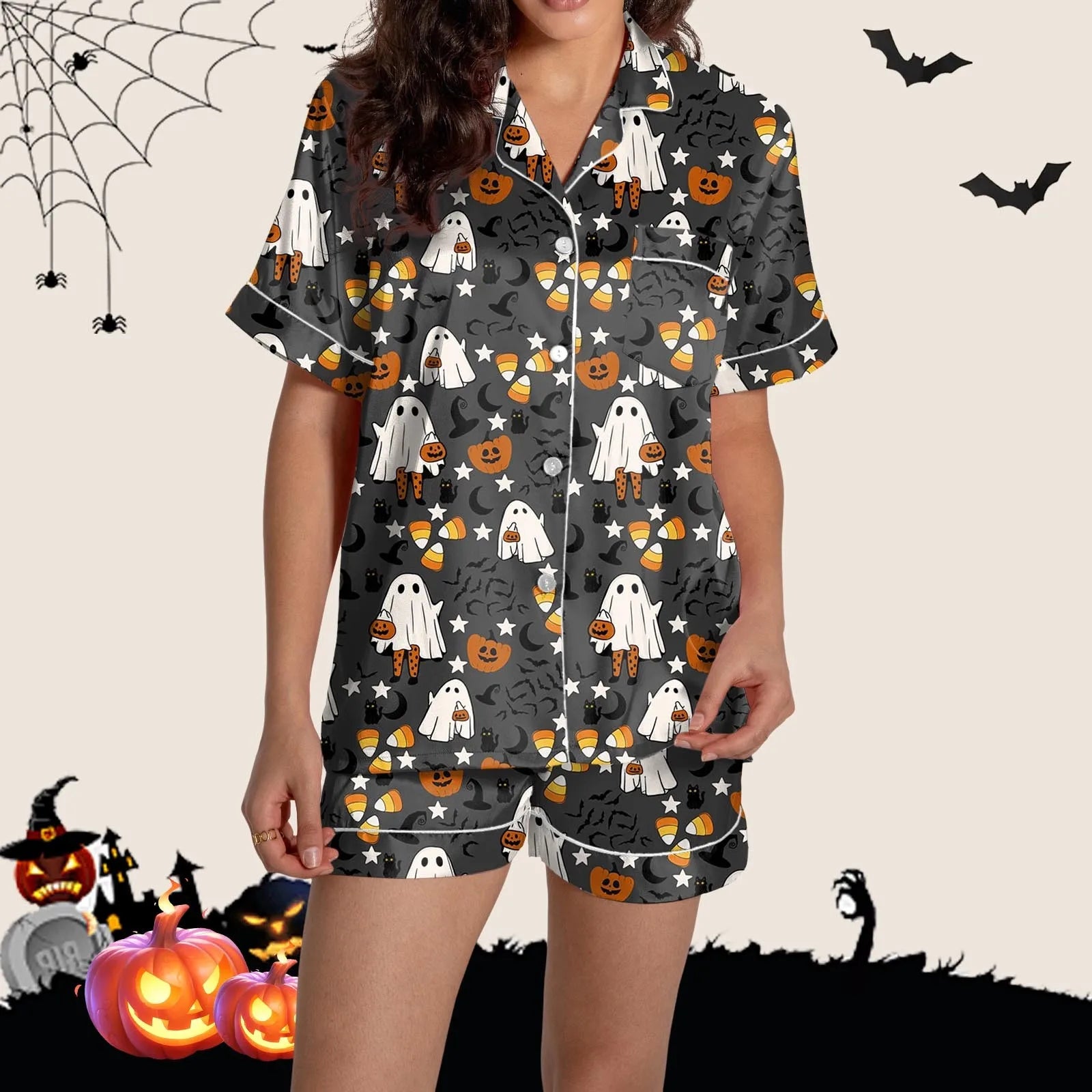 Halloween Silk Pajama Set