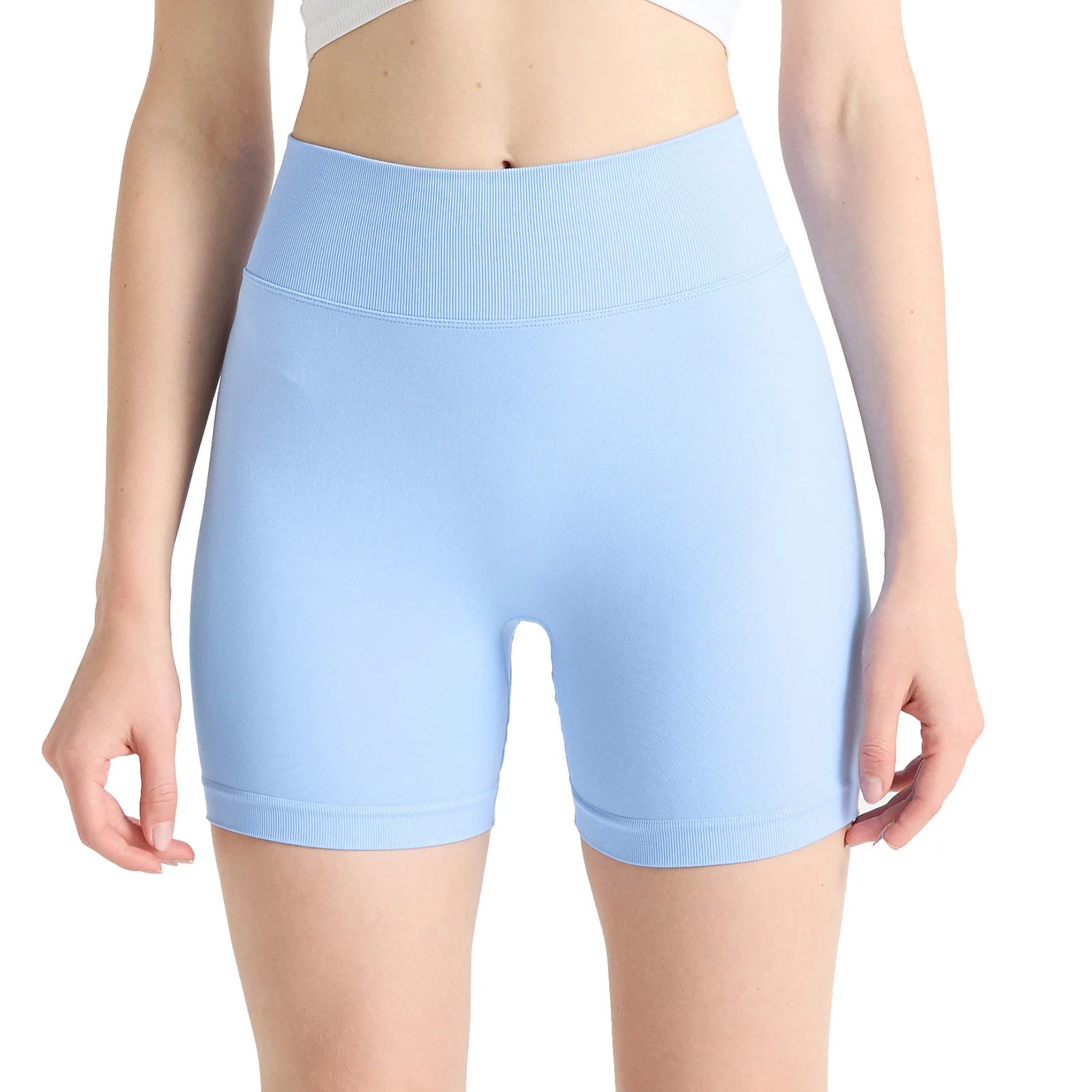 High-Waisted Yoga Shorts - Tummy Control Activewear