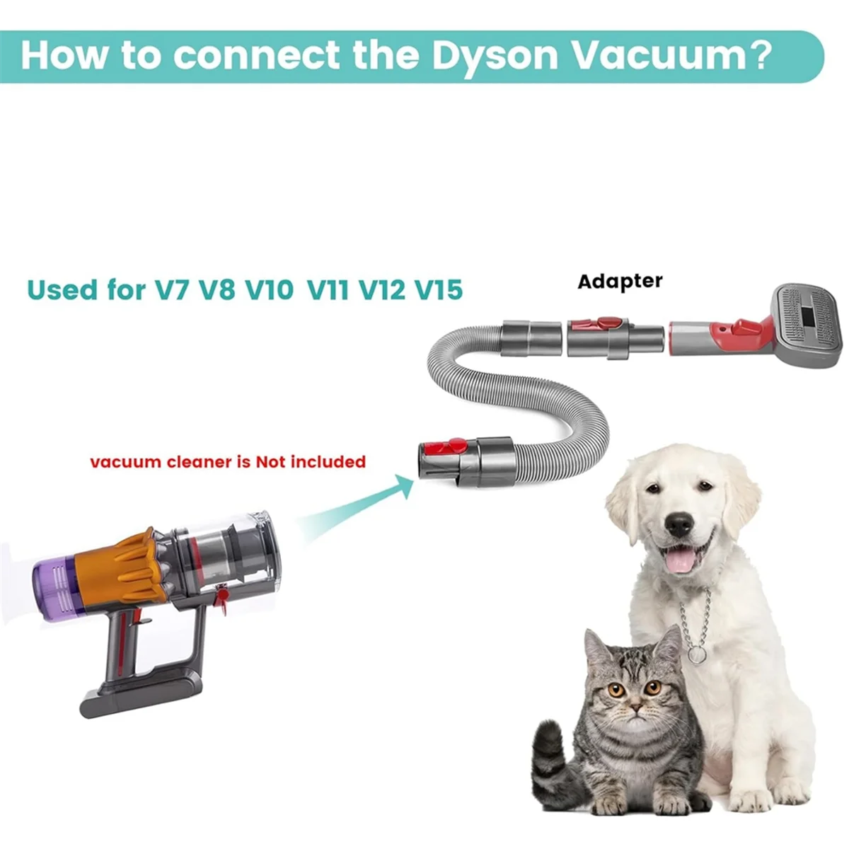 Dyson-Compatible Dog Grooming Kit