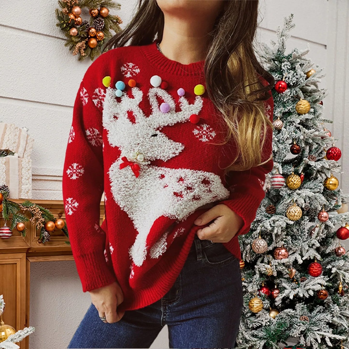 Women's Jacquard Christmas Sweater