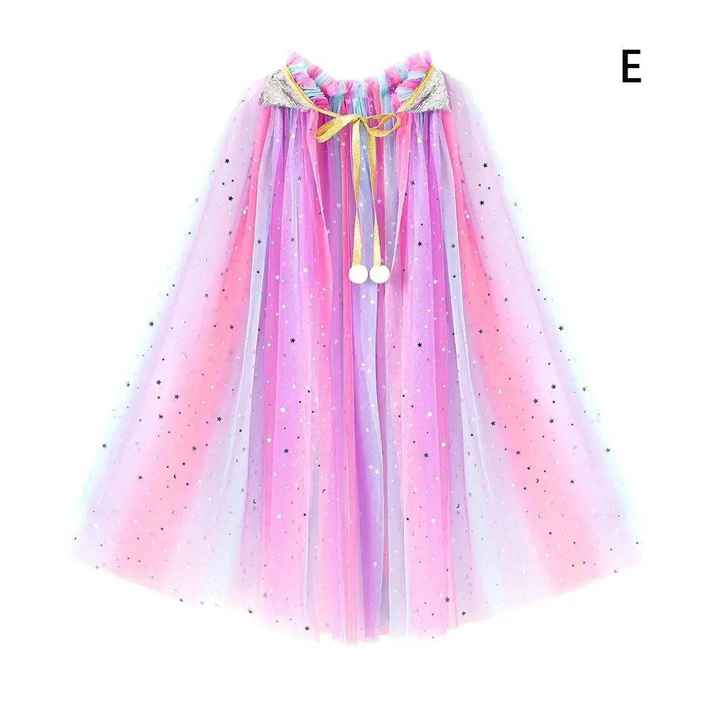 Girls' Rainbow Cloak Costume