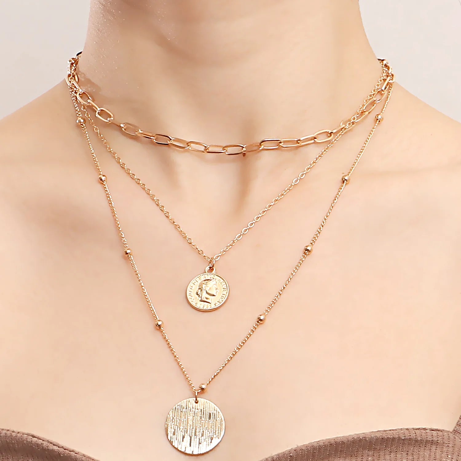 Multi-Layer Hearts Choker Necklace