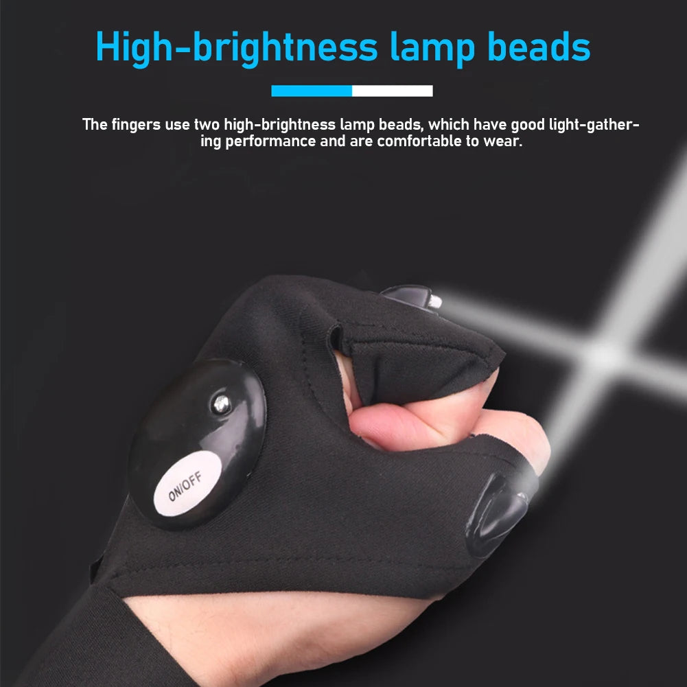 Flashlight Gloves - Hands-Free Lighting