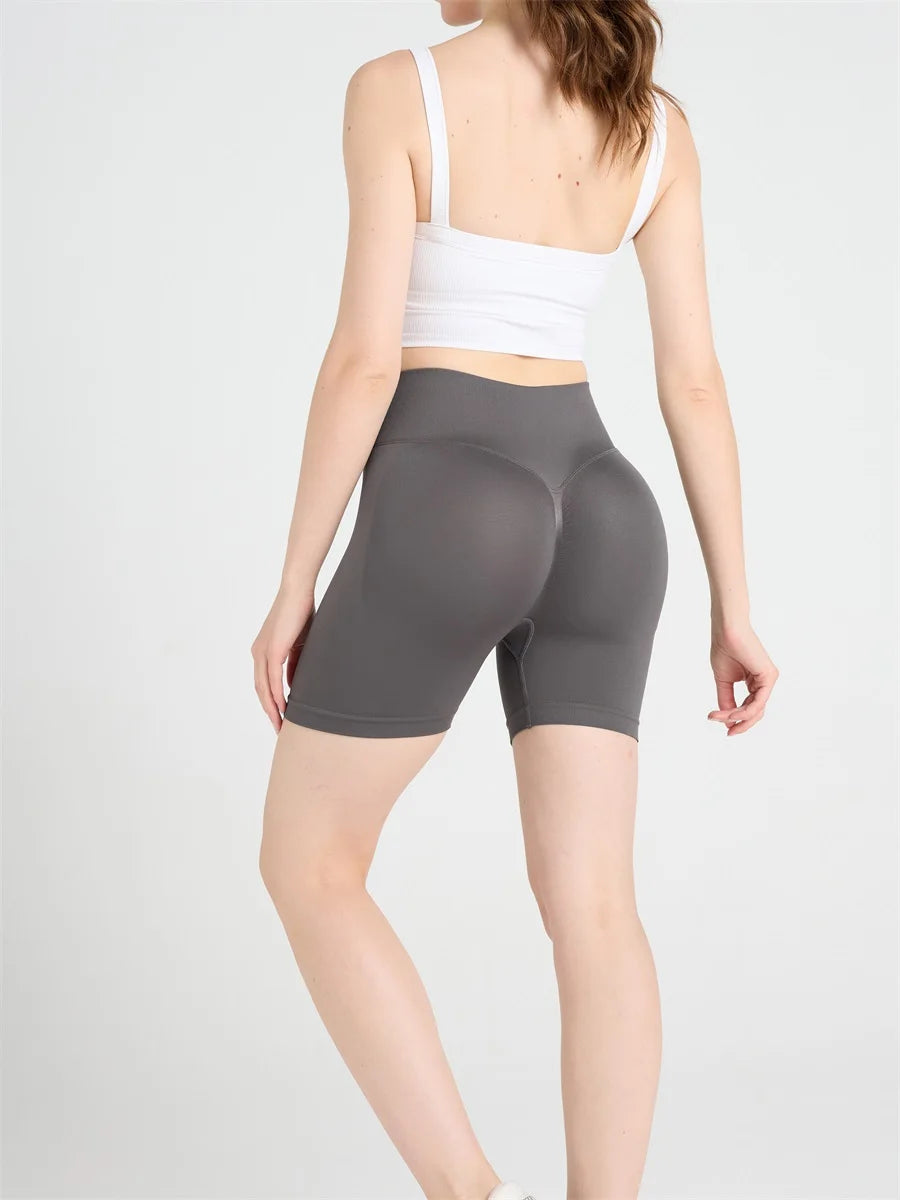 High-Waisted Yoga Shorts - Tummy Control Activewear