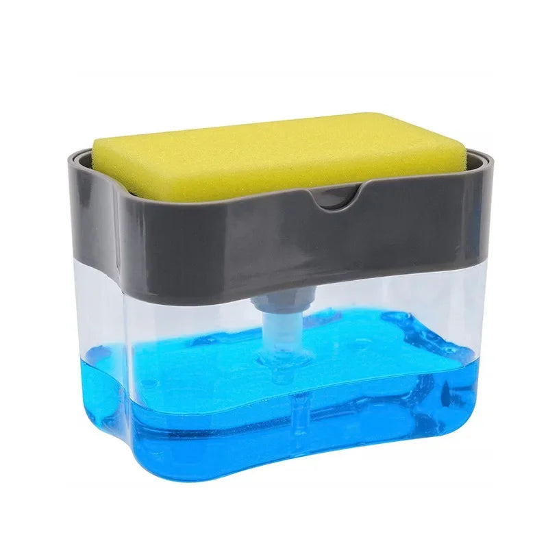 Soap Dispenser with Sponge Caddy - Space-Saving Design