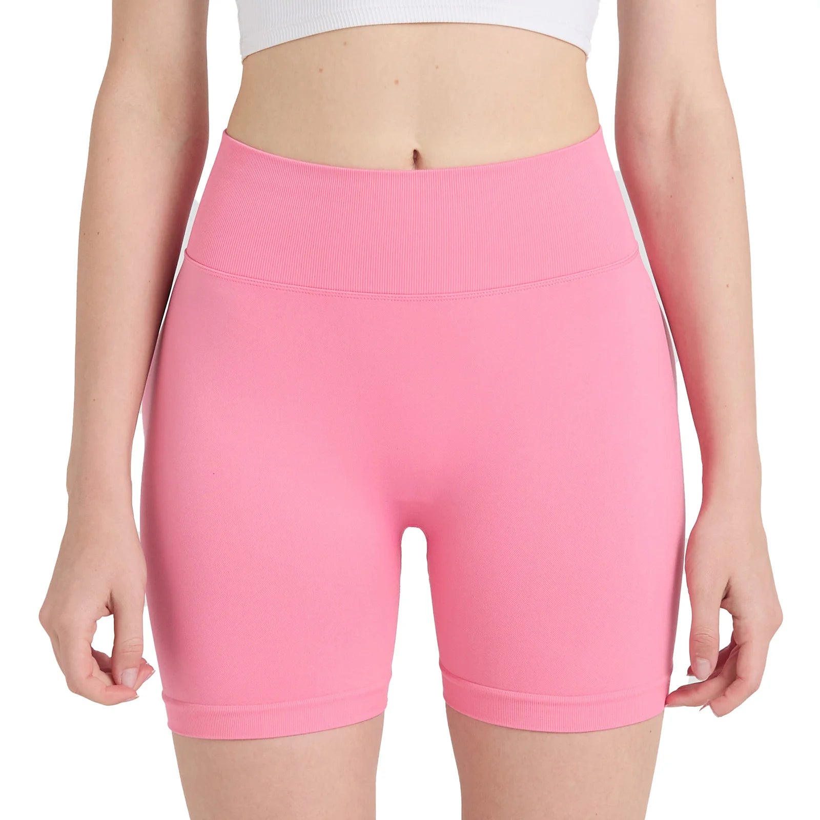 High-Waisted Yoga Shorts - Tummy Control Activewear